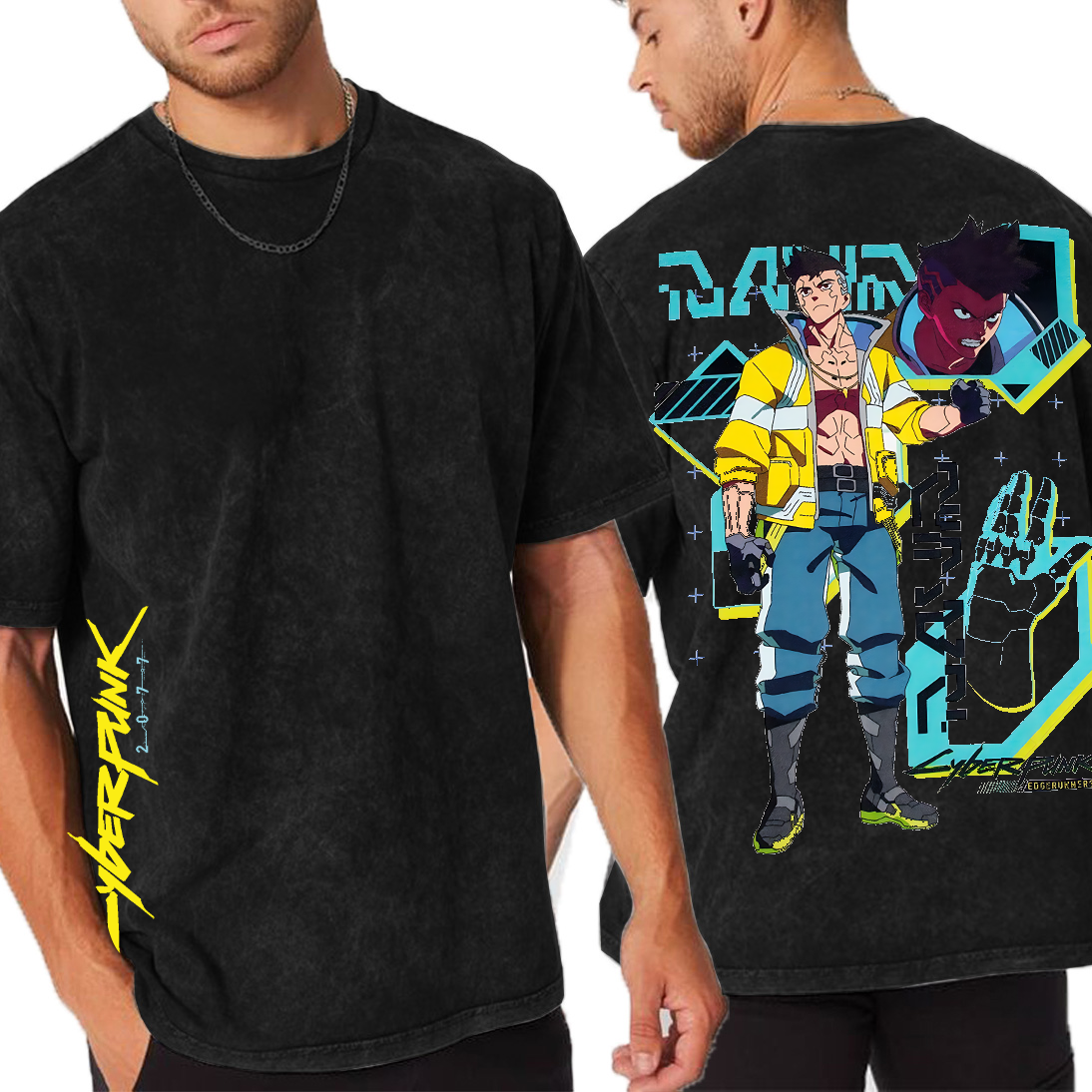 David Cyberpunk 2077  Unisex Washed T-Shirt