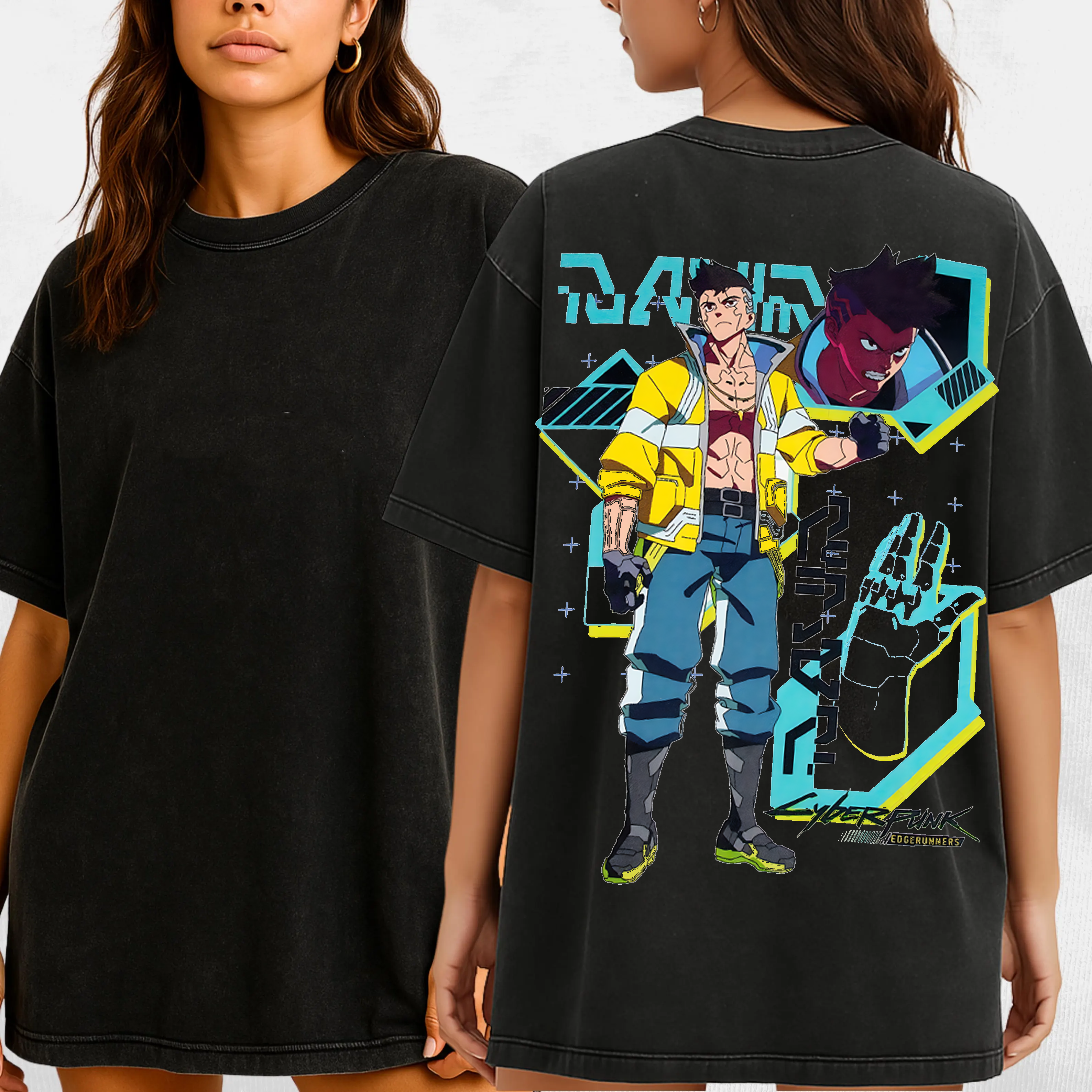 David Cyberpunk 2077  Unisex Washed T-Shirt