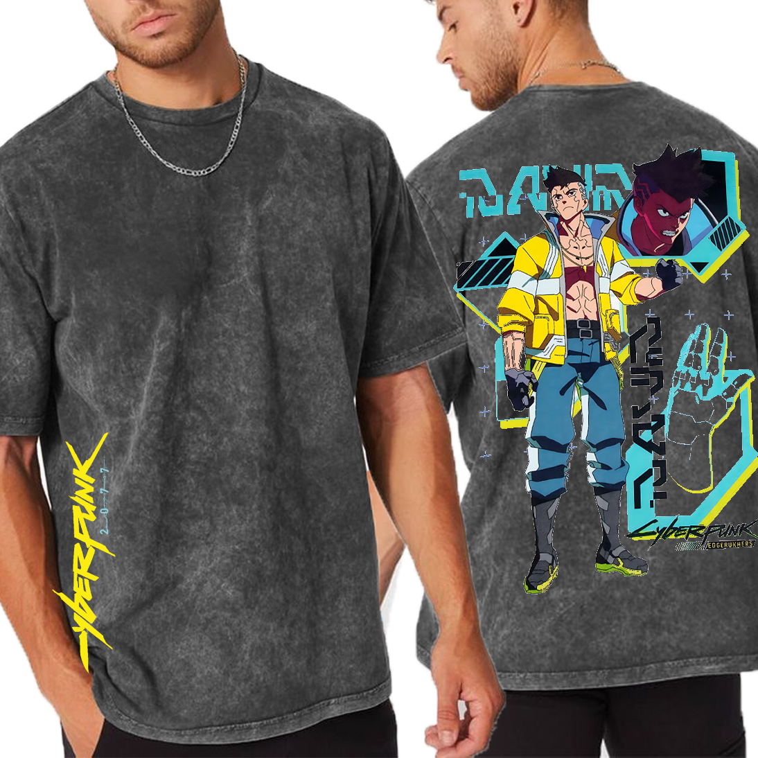 David Cyberpunk 2077  Unisex Washed T-Shirt