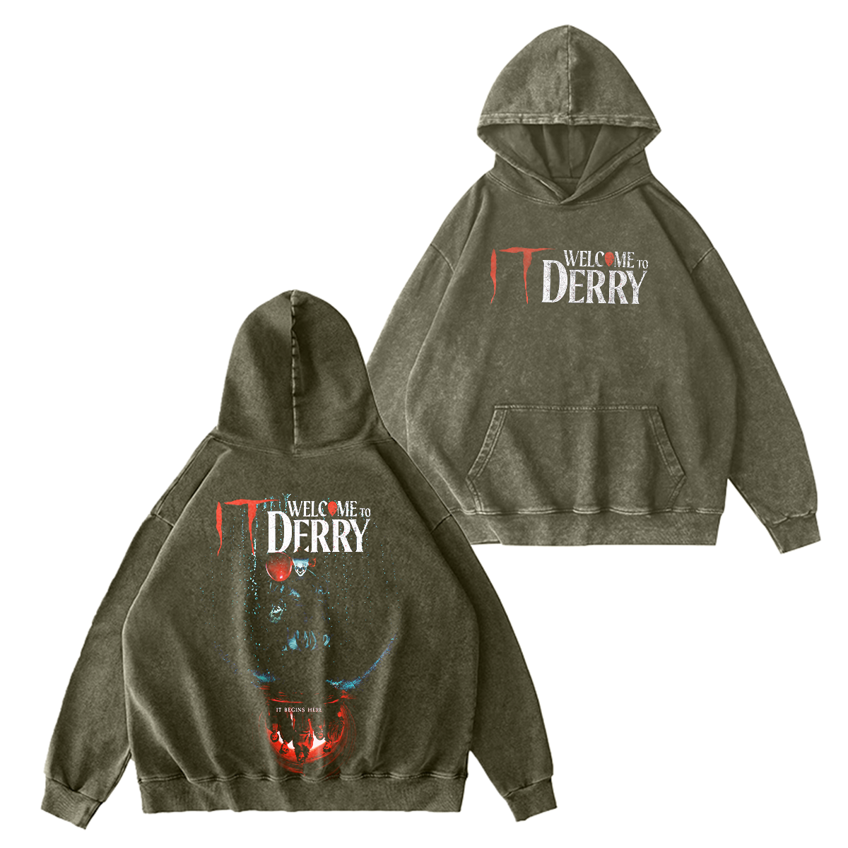 It: Welcome to Derry Unisex Washed T-shirt/Crewneck/Hoodie