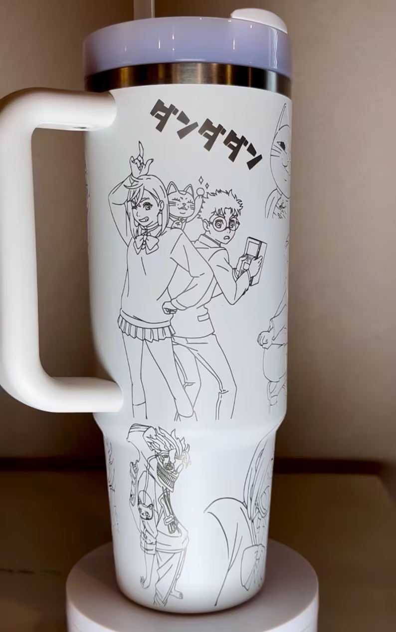 Laser Engraved Anime Stanley Tumbler cup