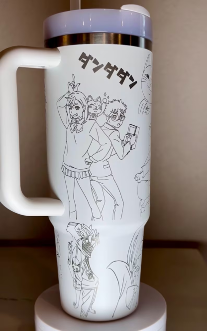 Laser Engraved Anime Stanley Tumbler cup