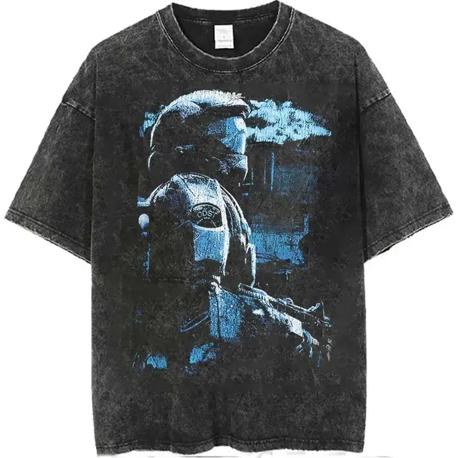 Goat Crew X Halo Halo ODST Printed Unisex Washed T-Shirt