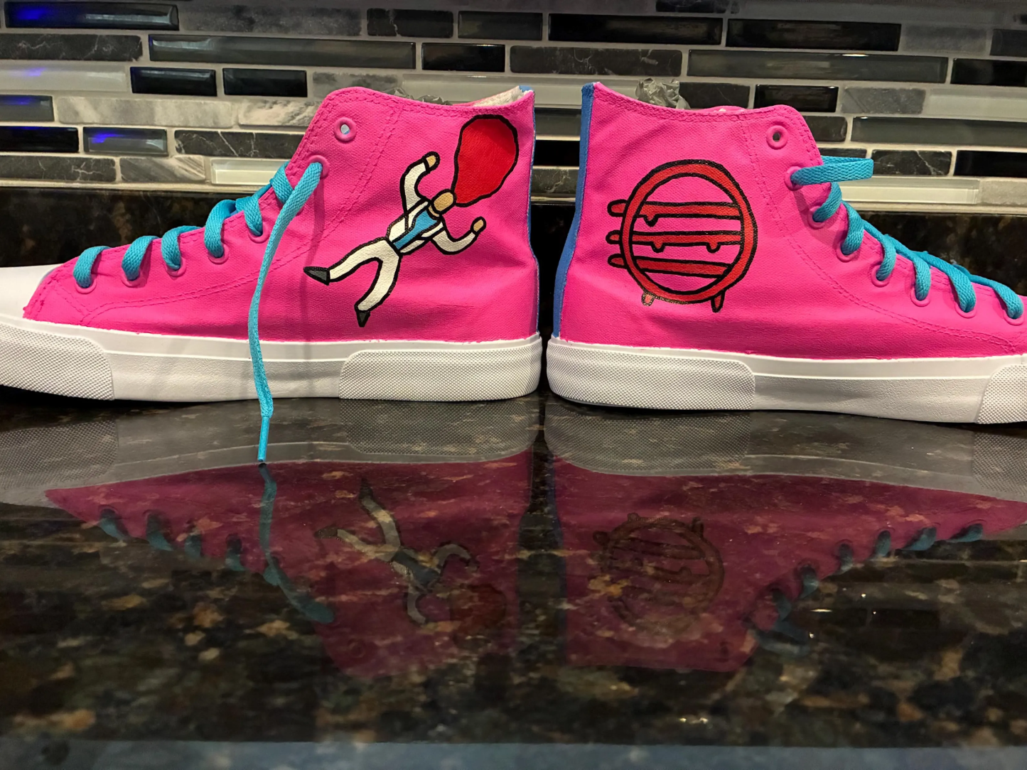 Hotline Miami Hand Painted Hi Top Shoes for Men and Women