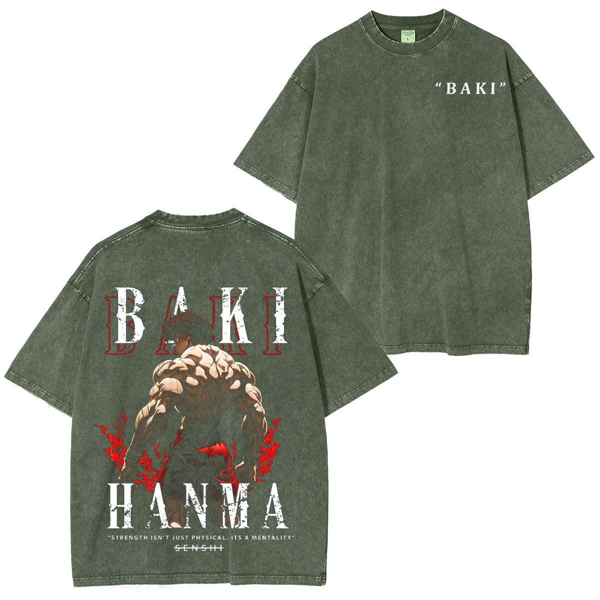 Baki Unleash your inner fighter Oversized Washing Tee