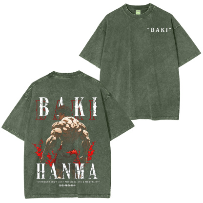 Baki Unleash your inner fighter Oversized Washing Tee