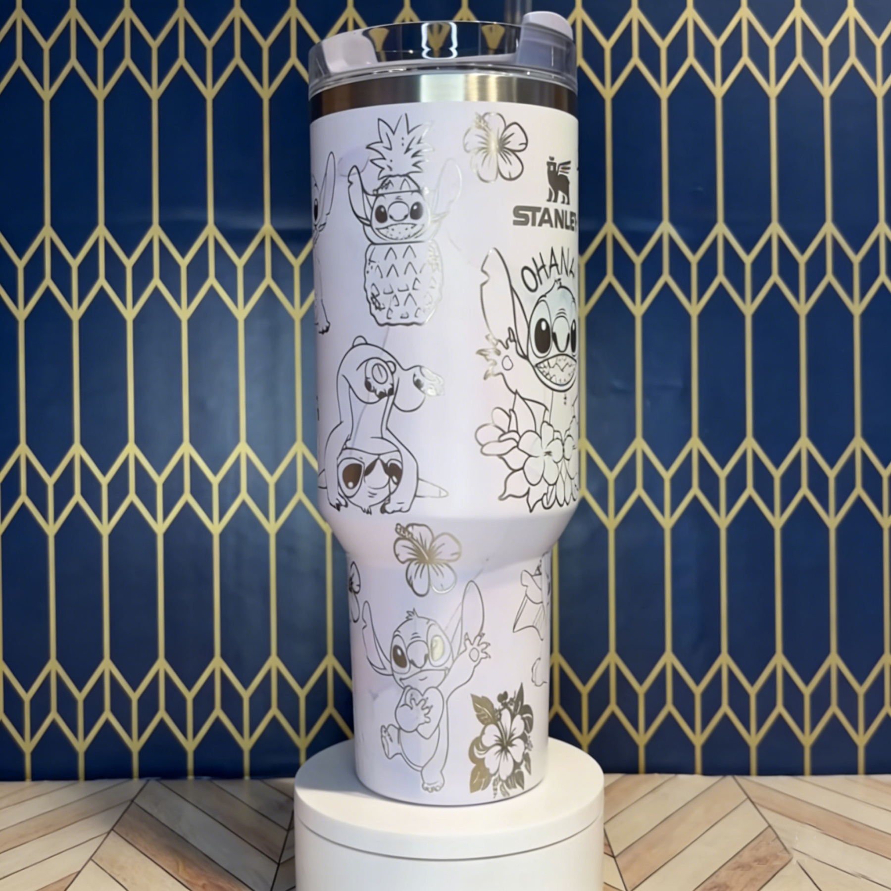 Lilo and stitch laser engraved Stanley Tumbler cup