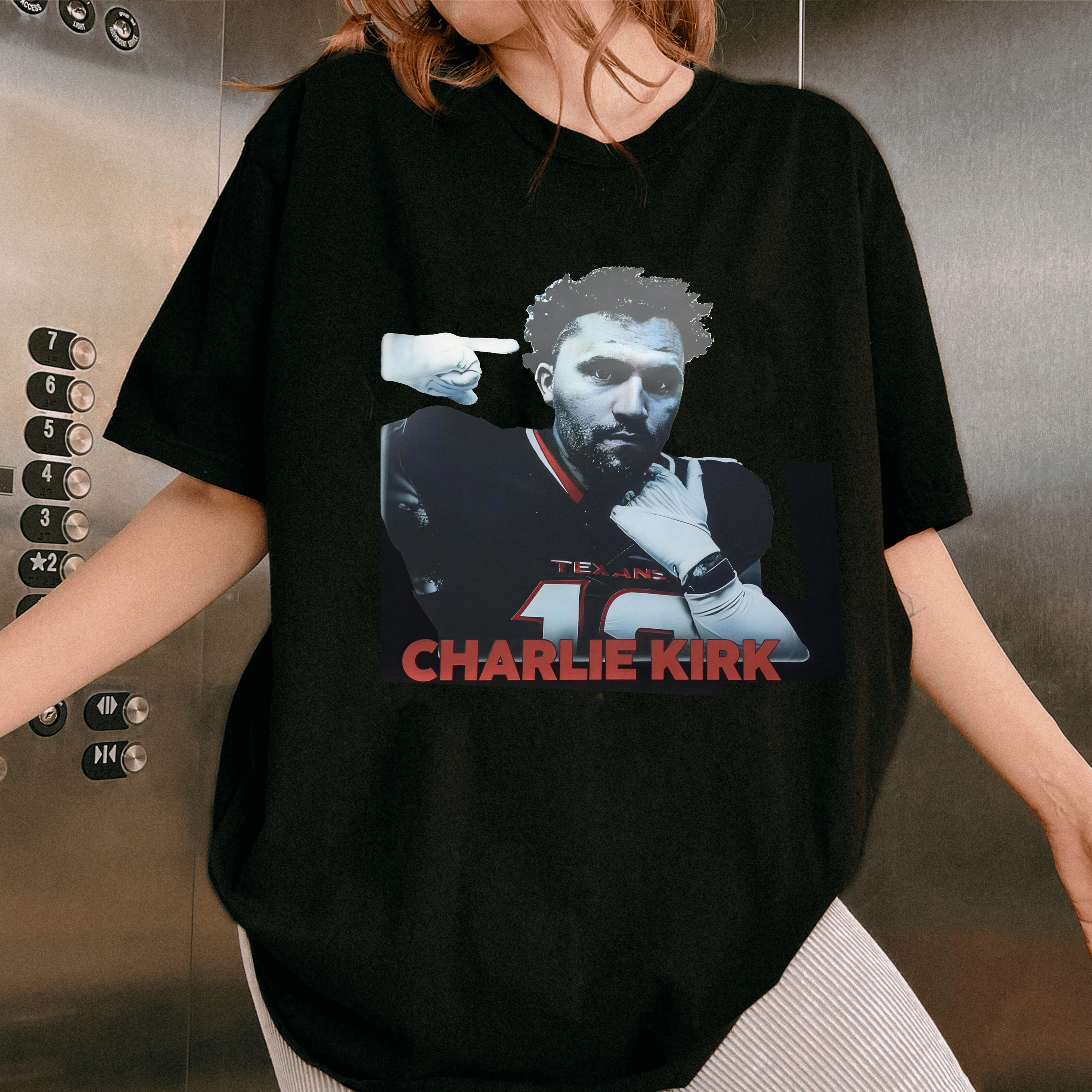 Texans:Charlie Kirk Unisex Shirts/Crewneck/Hoodie
