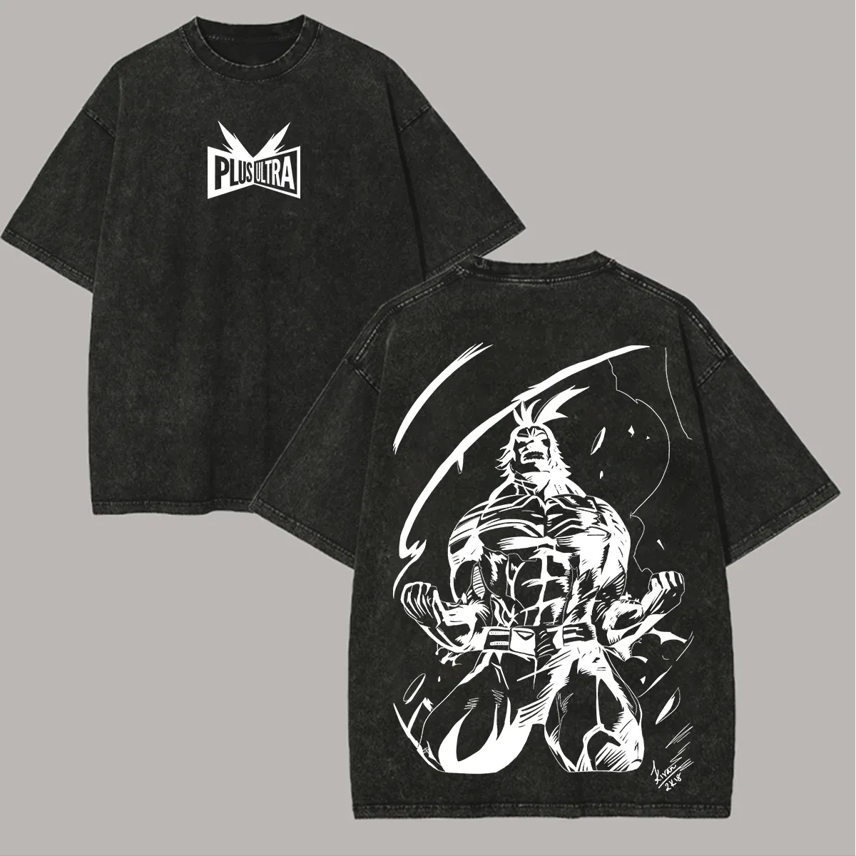 My Hero Academia All Might Printed Unisex Washed T-Shirt