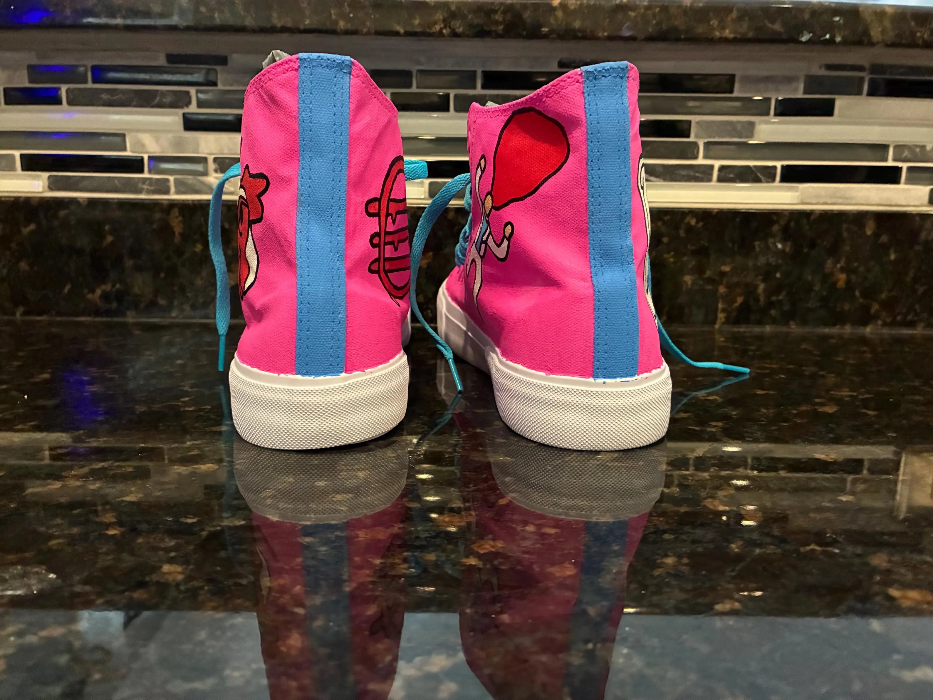 Hotline Miami Hand Painted Hi Top Shoes for Men and Women