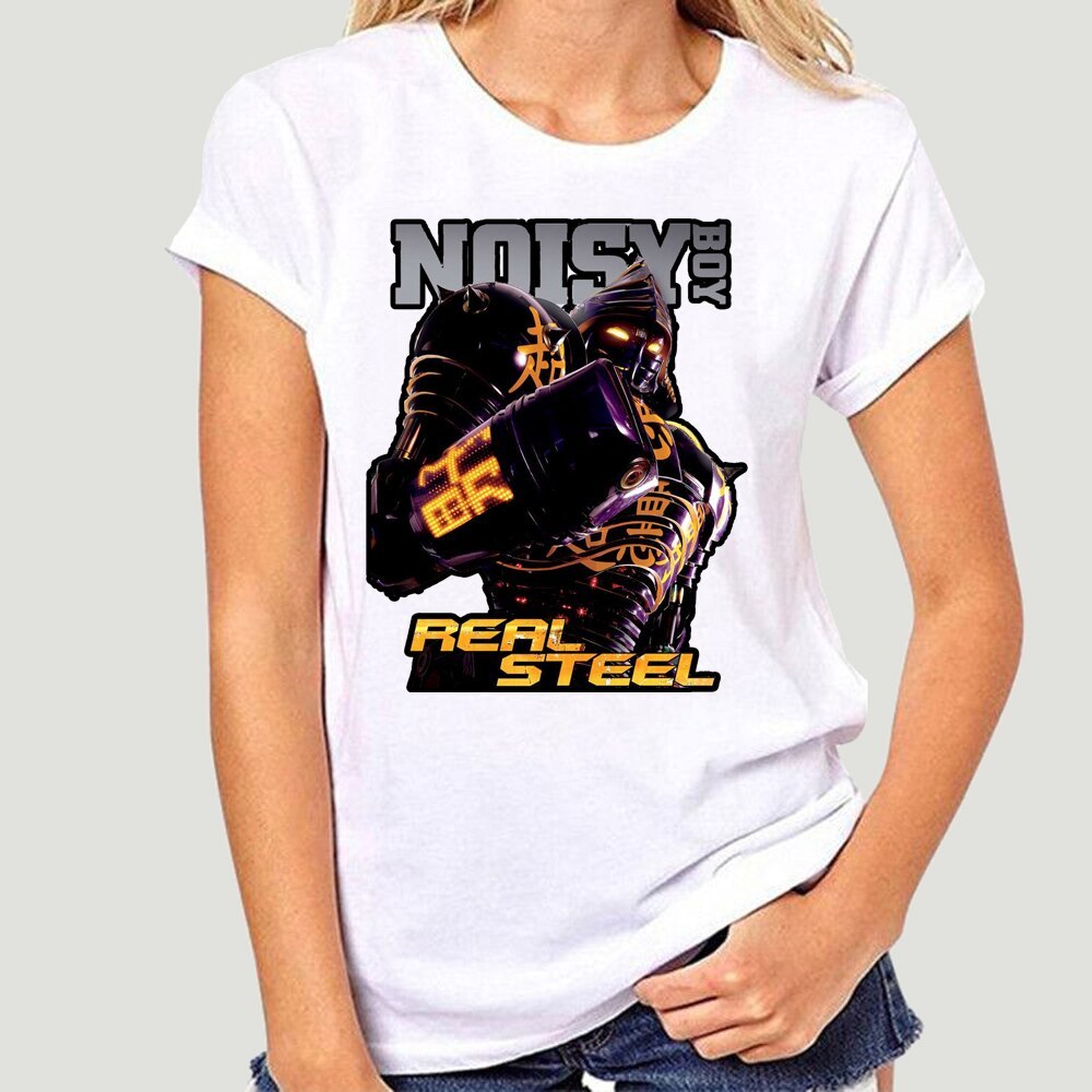 Noisy Boy in Real Steel Movie Black T-Shirt