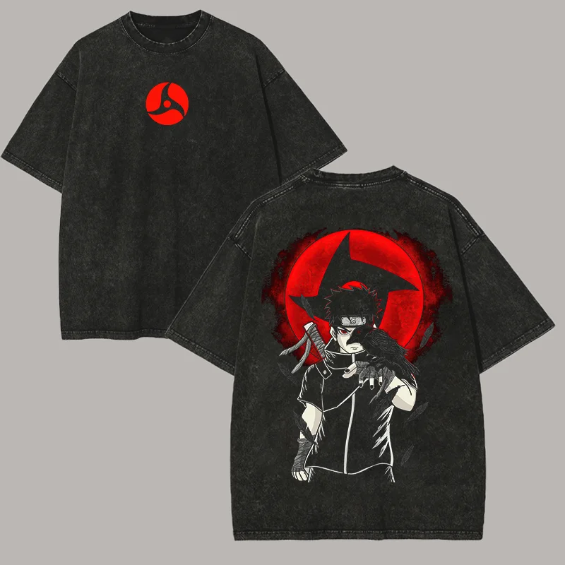 Naruto Uchiha Shisui Printed Unisex Washed T-Shirt