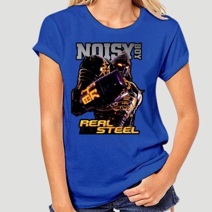 Noisy Boy in Real Steel Movie Black T-Shirt