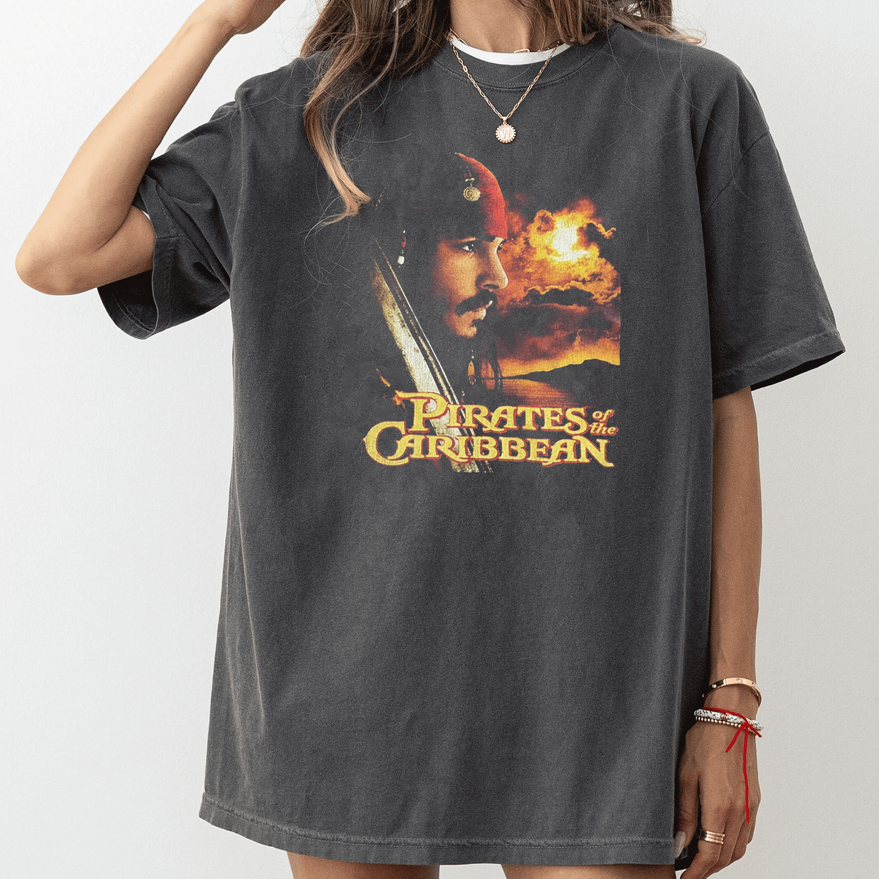 Disney Store Vintage Pirates of the Caribbean Movie T Shirt