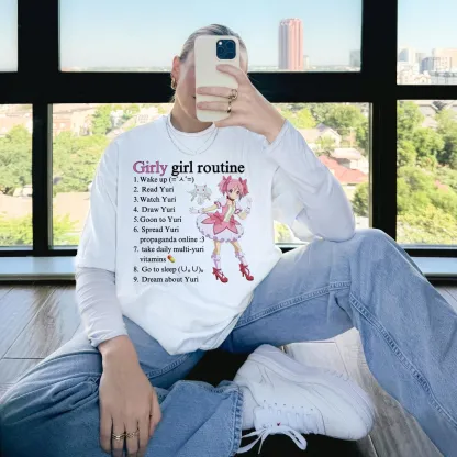 Camiseta "Girls Love Yuri", camiseta "Toxic Ship", Madoka Magica, Cozycore WLW, anime