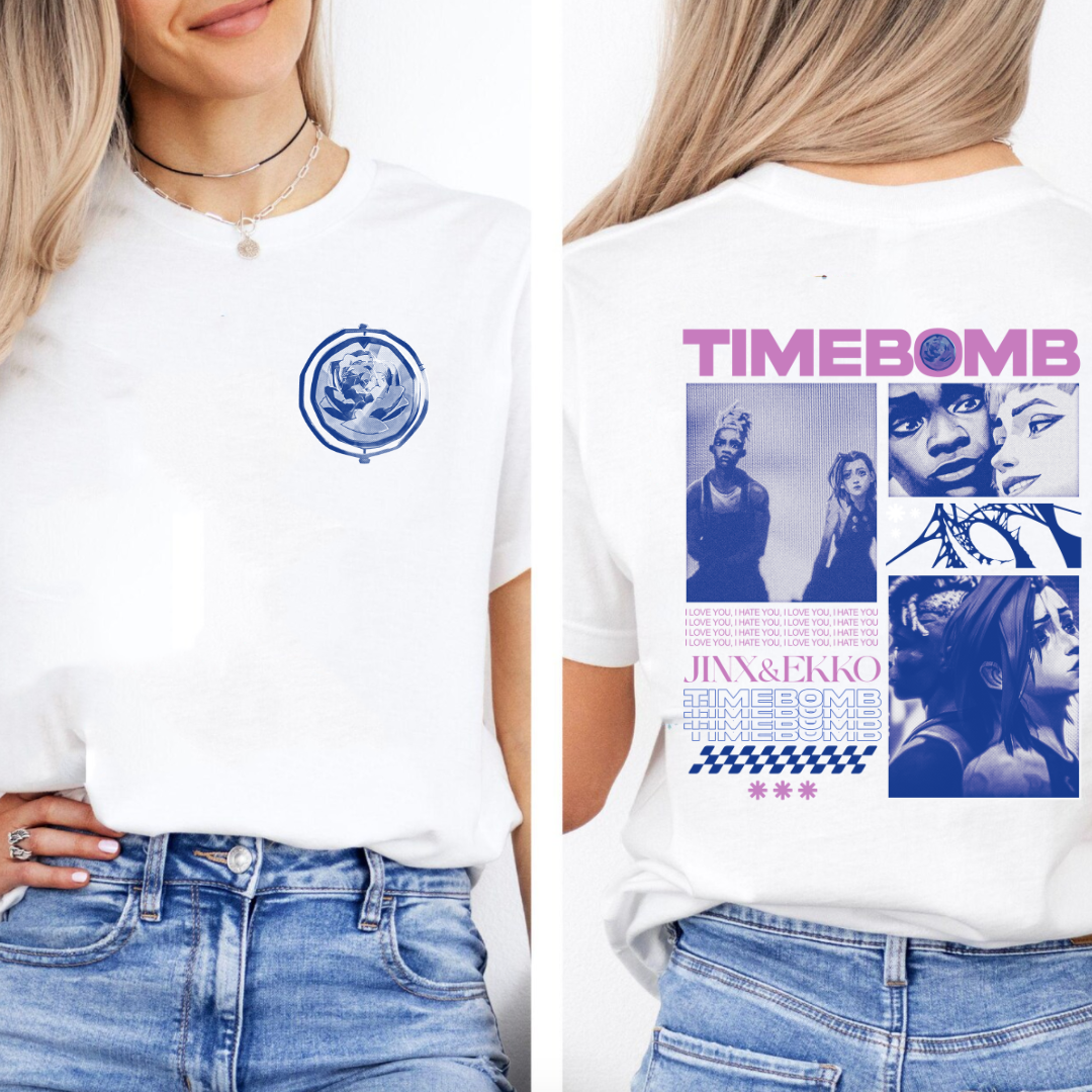 Ekko Jinx Arcane 2 Sides T-Shirt