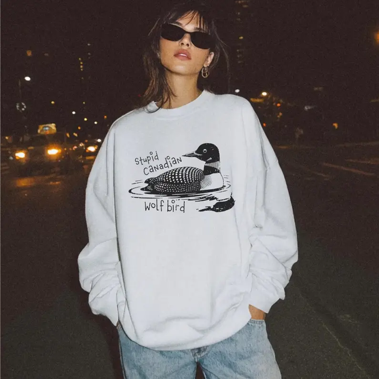 Stupid Canadian Wolf Bird Unisex Shirts/Crewneck/Hoodie