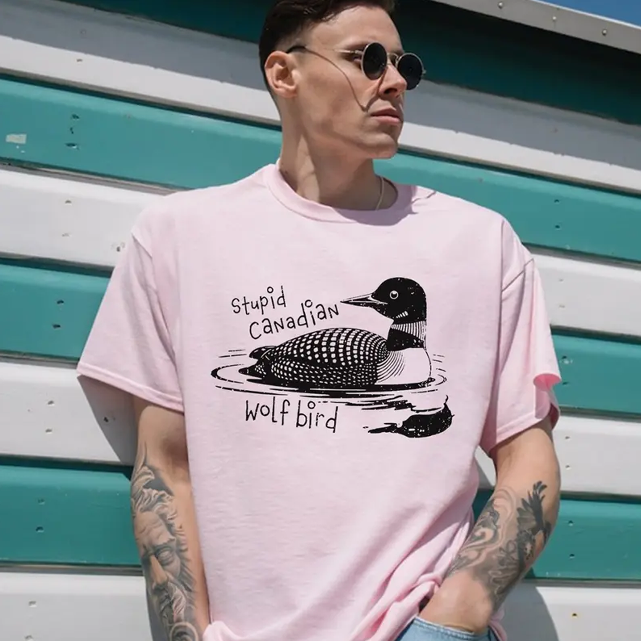 Stupid Canadian Wolf Bird Unisex Shirts/Crewneck/Hoodie