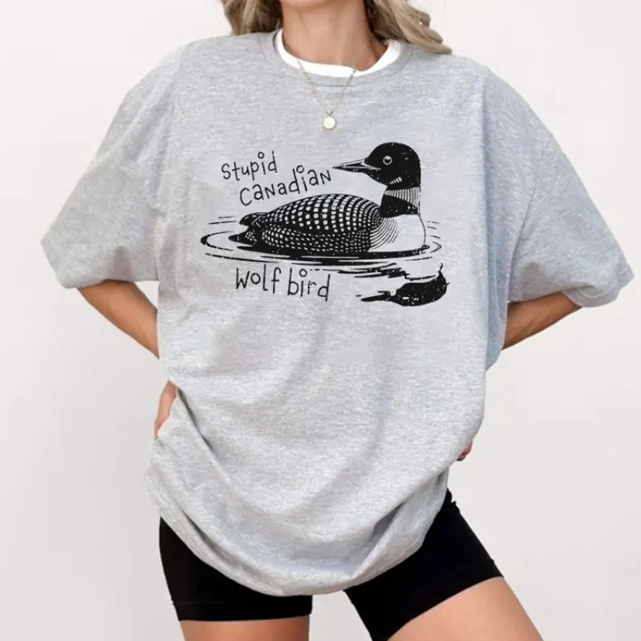 Stupid Canadian Wolf Bird Unisex Shirts/Crewneck/Hoodie