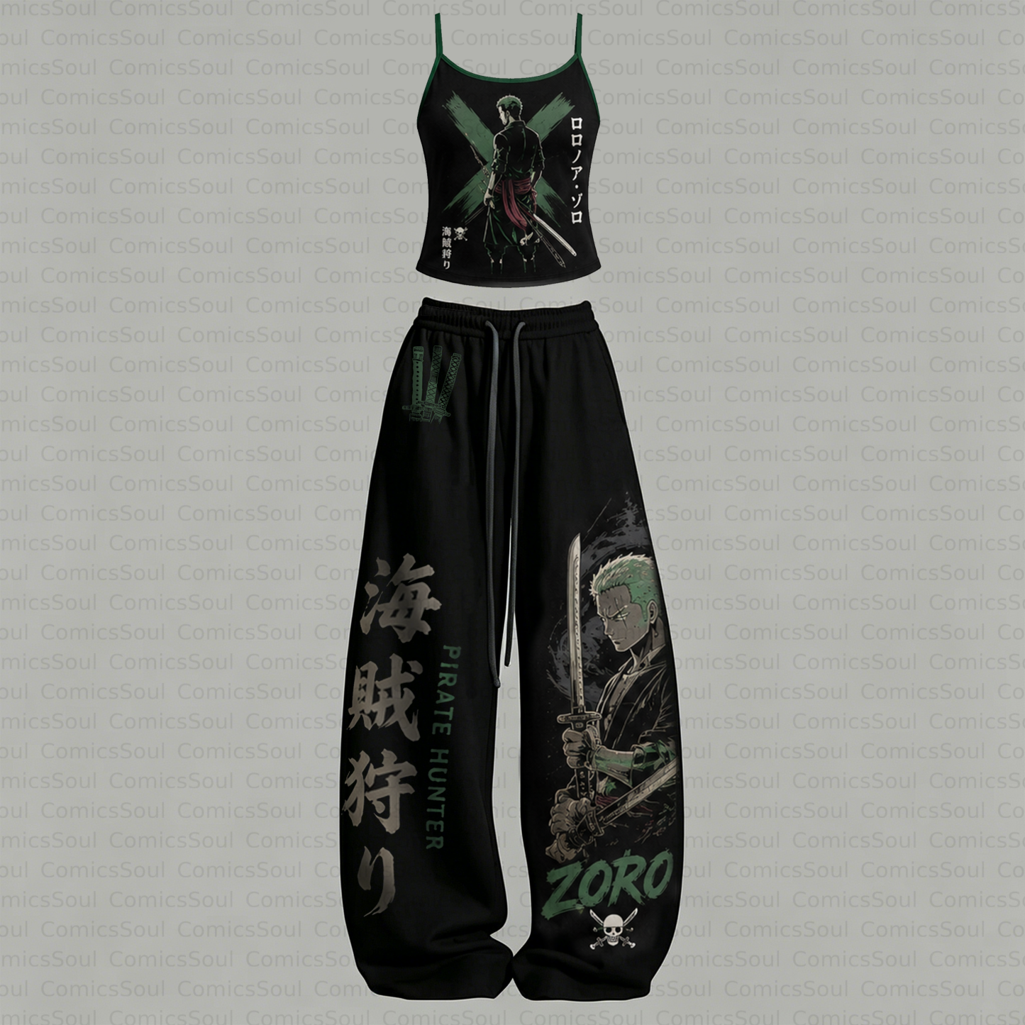 ONE PIECE Top & Elasticated Trousers Two-Piece Set
