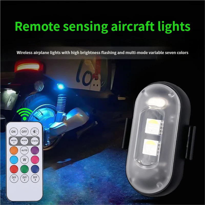 Wireless remote control airplane light