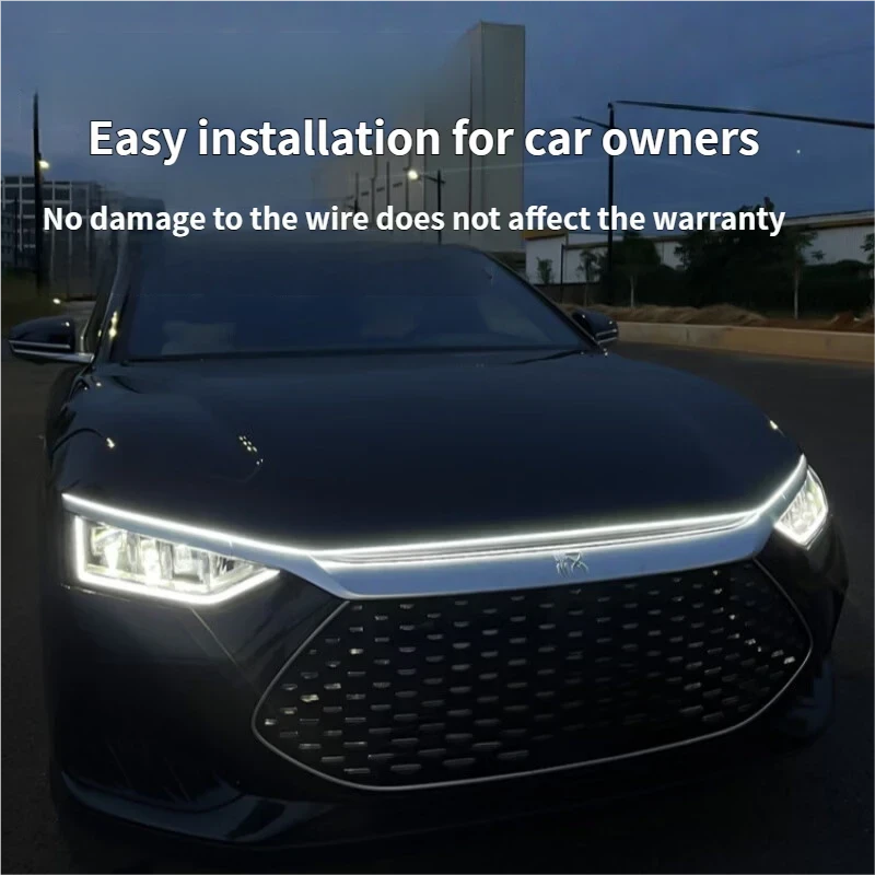 Car hood light bar, two-color