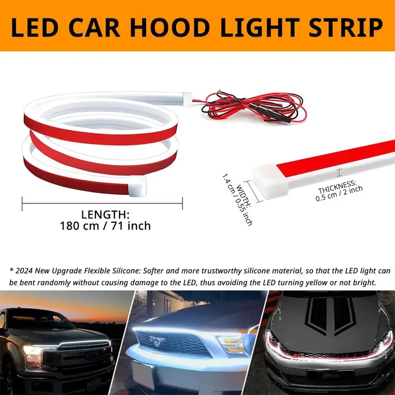 Car dynamic hood light bar