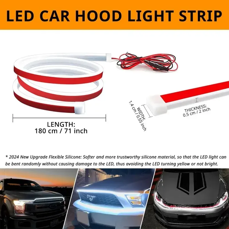 Car dynamic hood light bar
