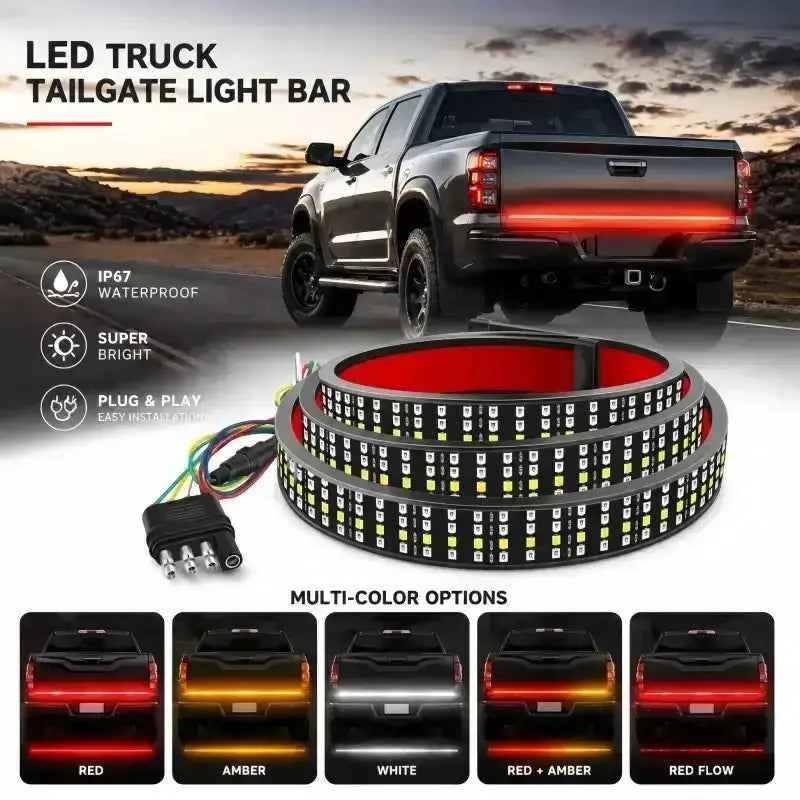 Truck tailgate light bar
