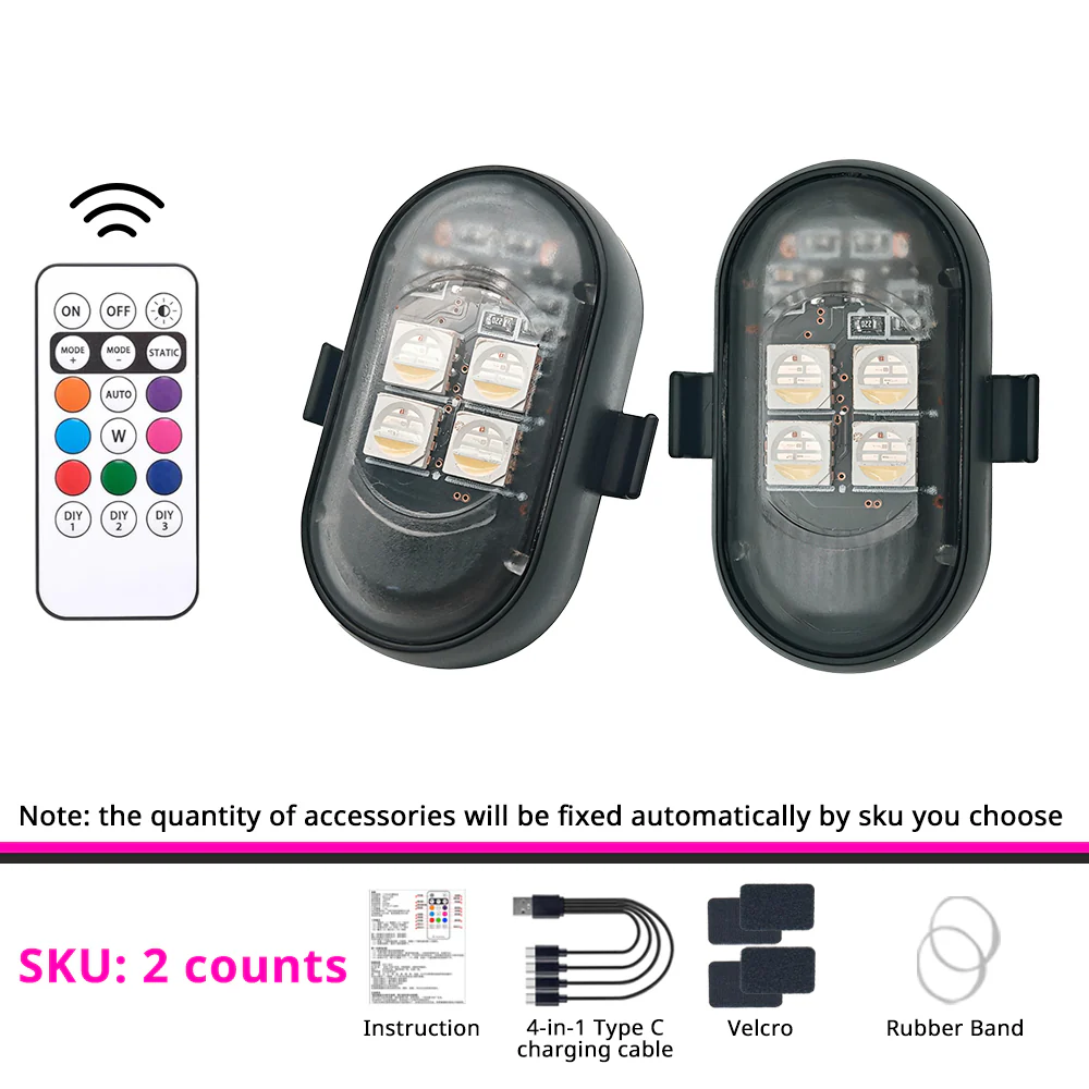 Wireless remote control LED strobe light