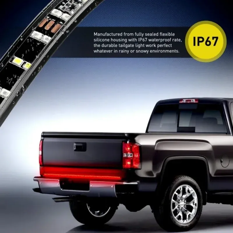 Pickup truck LED light strip double row lights