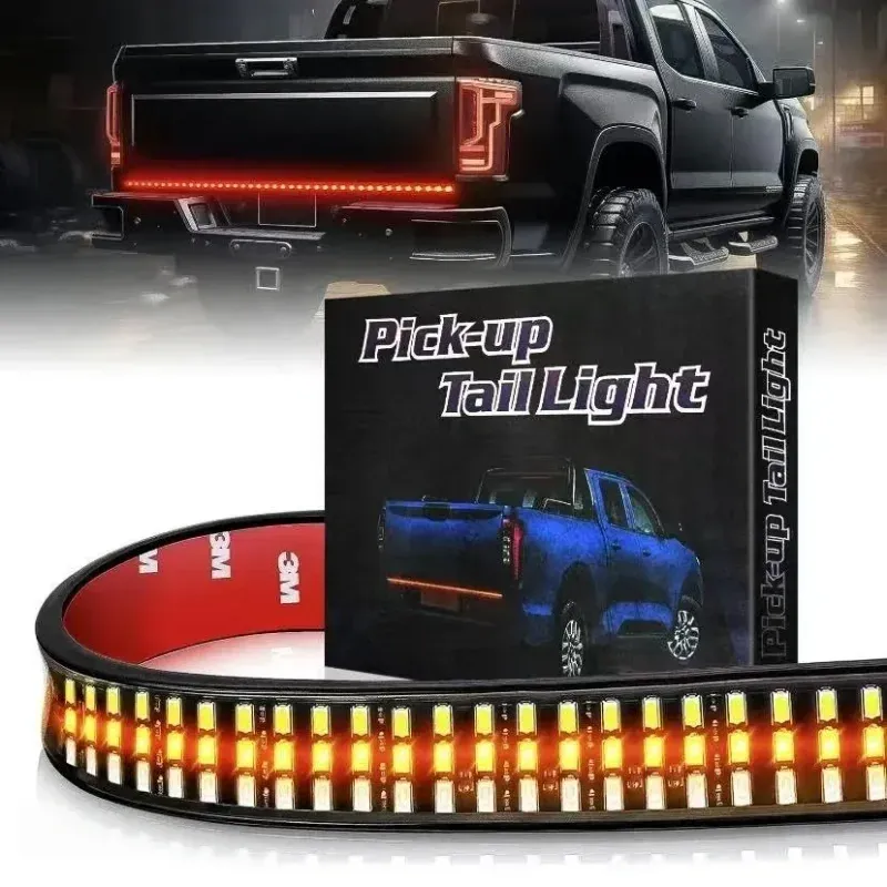 Pickup truck LED light strip three rows of lights