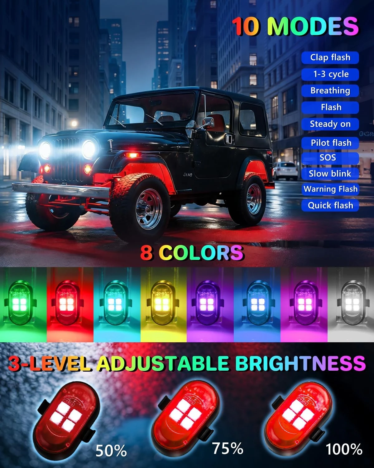Wireless remote control LED strobe light