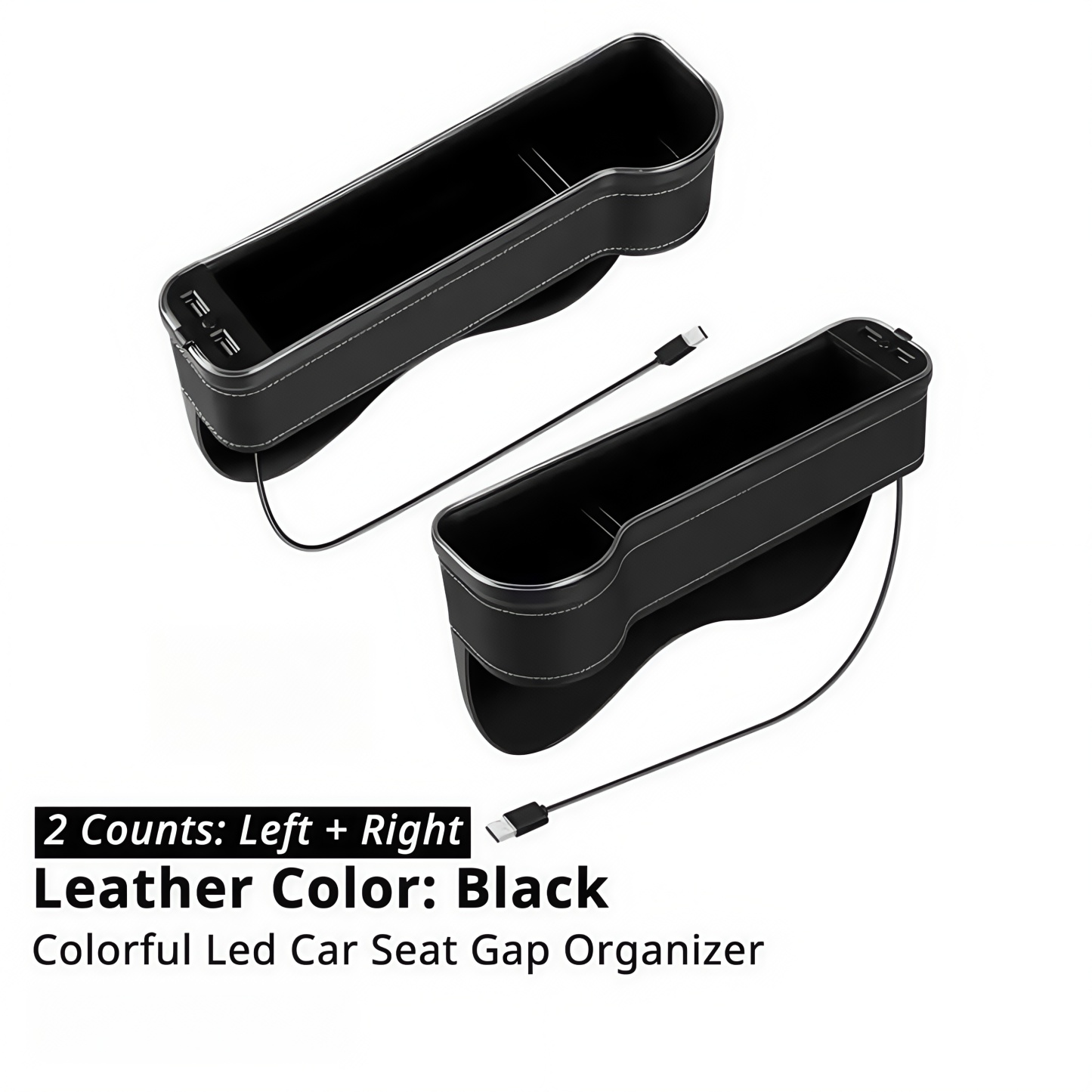 Car storage box with ambient light