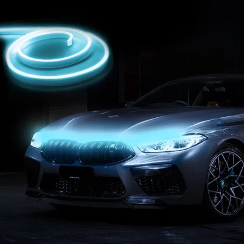 Car dynamic hood light bar