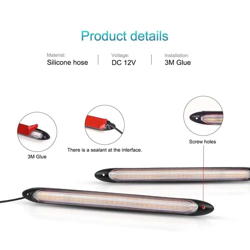 Car daytime running light strip