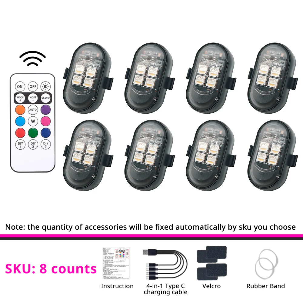 Wireless remote control LED strobe light