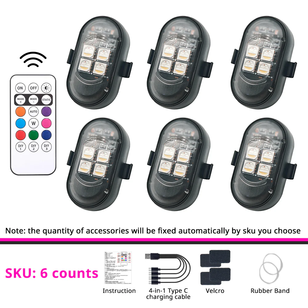 Wireless remote control LED strobe light