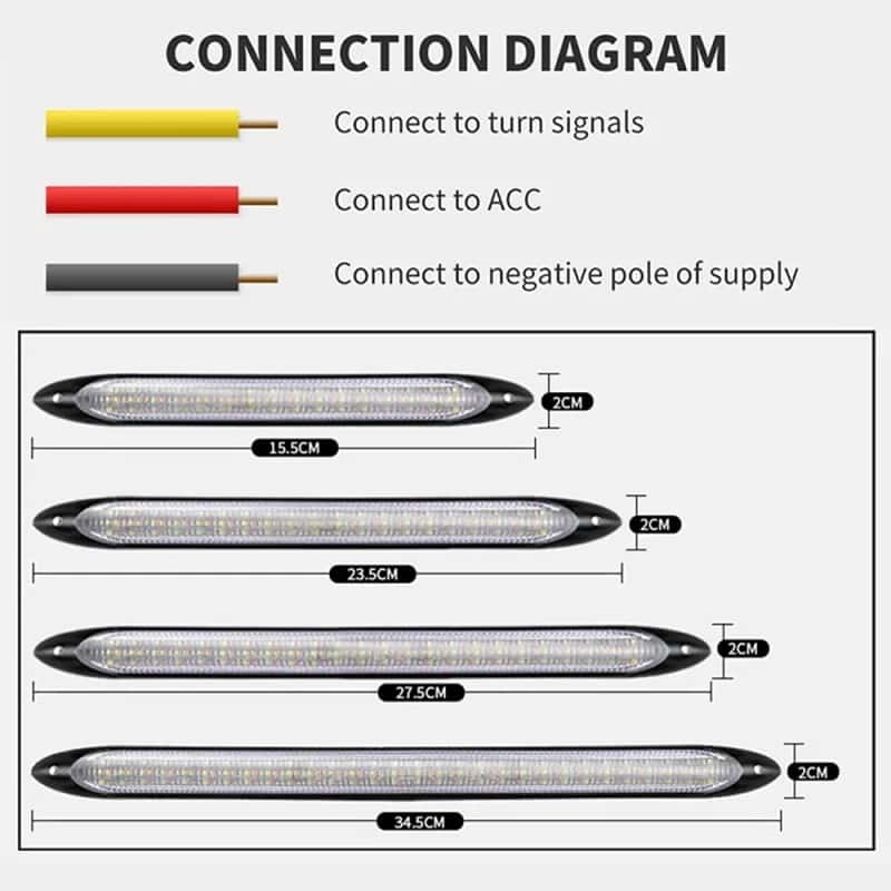 Car daytime running light strip