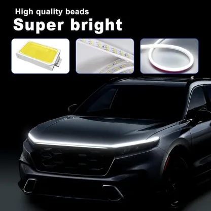 Car hood light bar, dual color