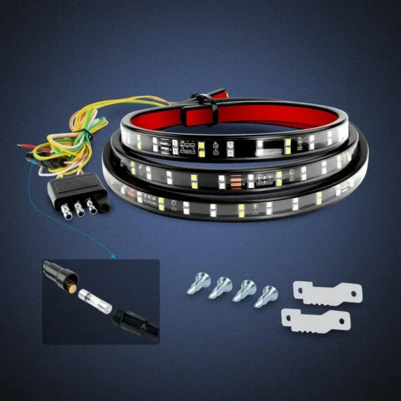 Pickup truck LED light strip double row lights