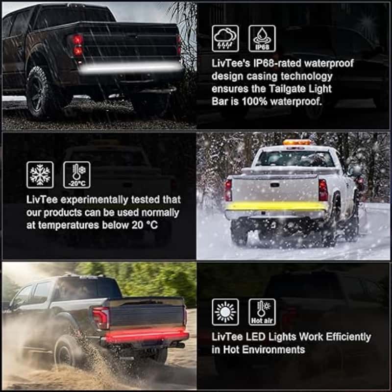 Truck tailgate light bar