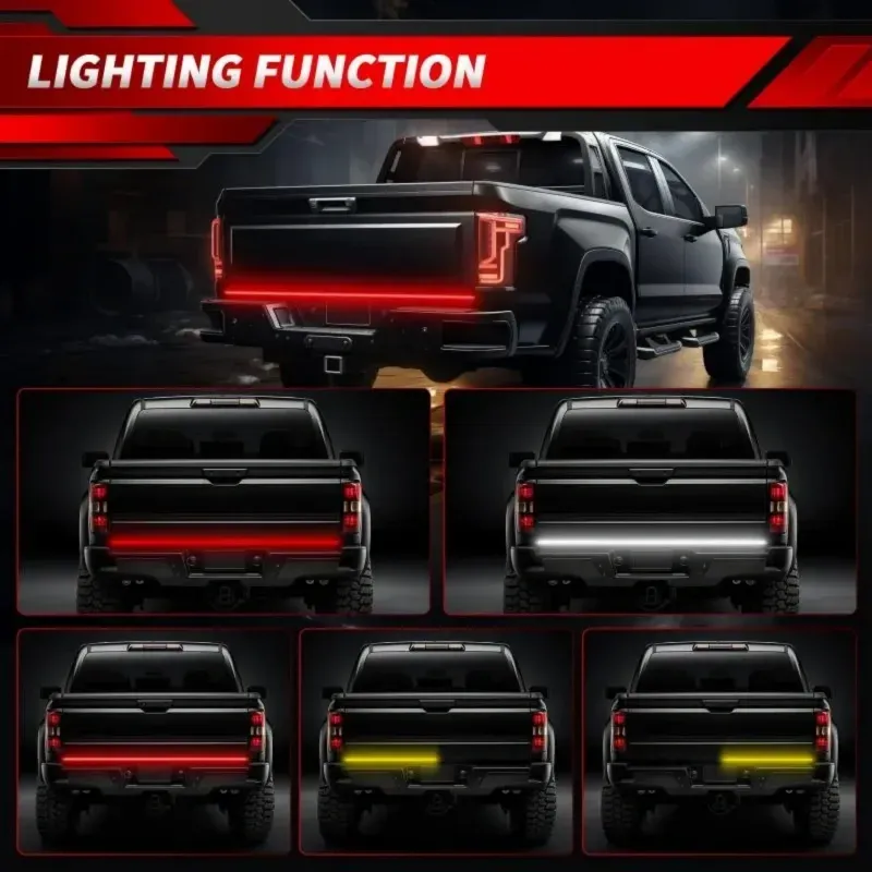 Pickup truck LED light strip three rows of lights