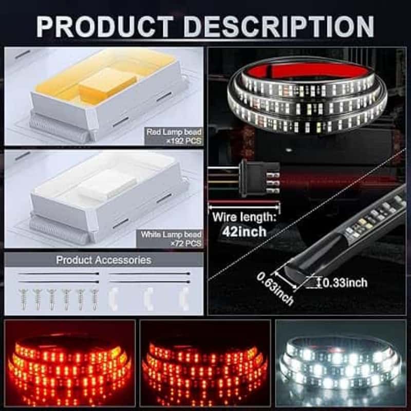 Truck tailgate light bar