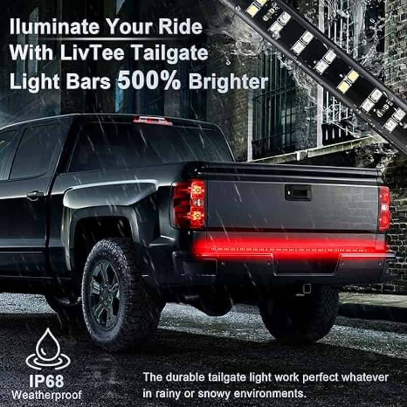 Truck tailgate light bar