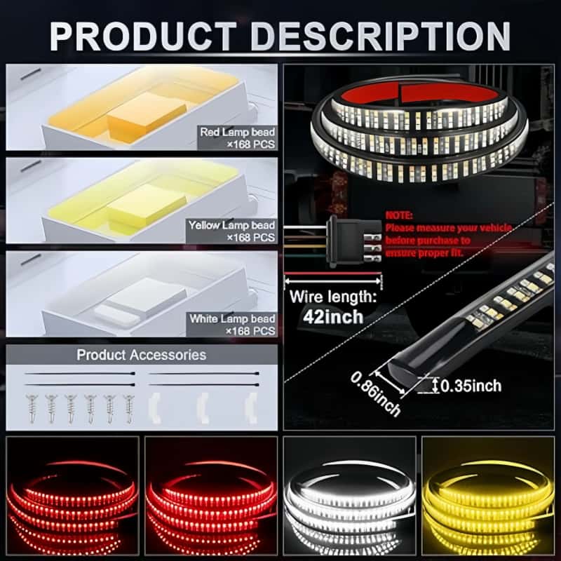 Truck tailgate light bar