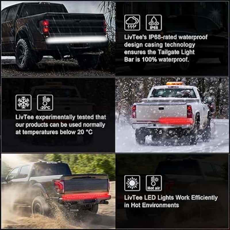 Truck tailgate light bar