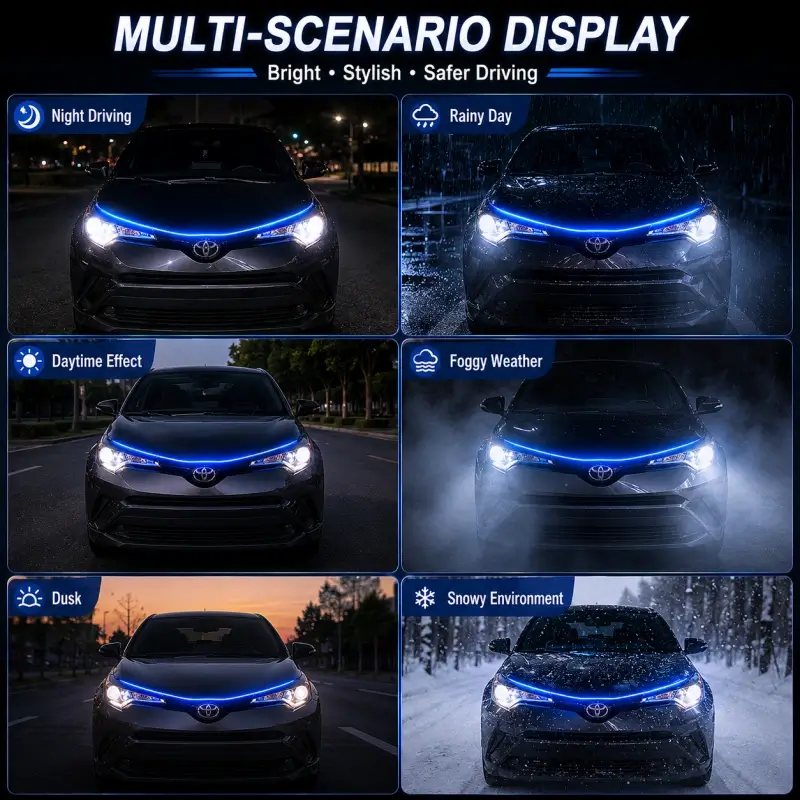 Car hood lights