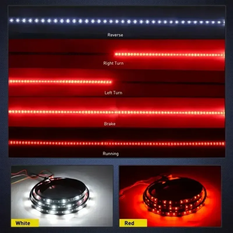 Pickup truck LED light bar single row light