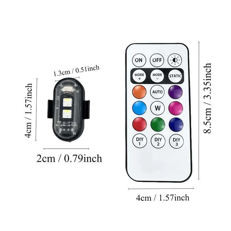 Wireless remote control airplane light